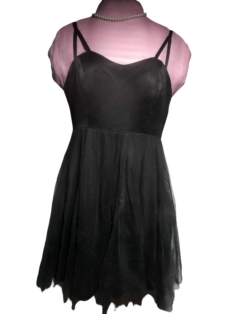 Hot Topic Crochet Black Dress