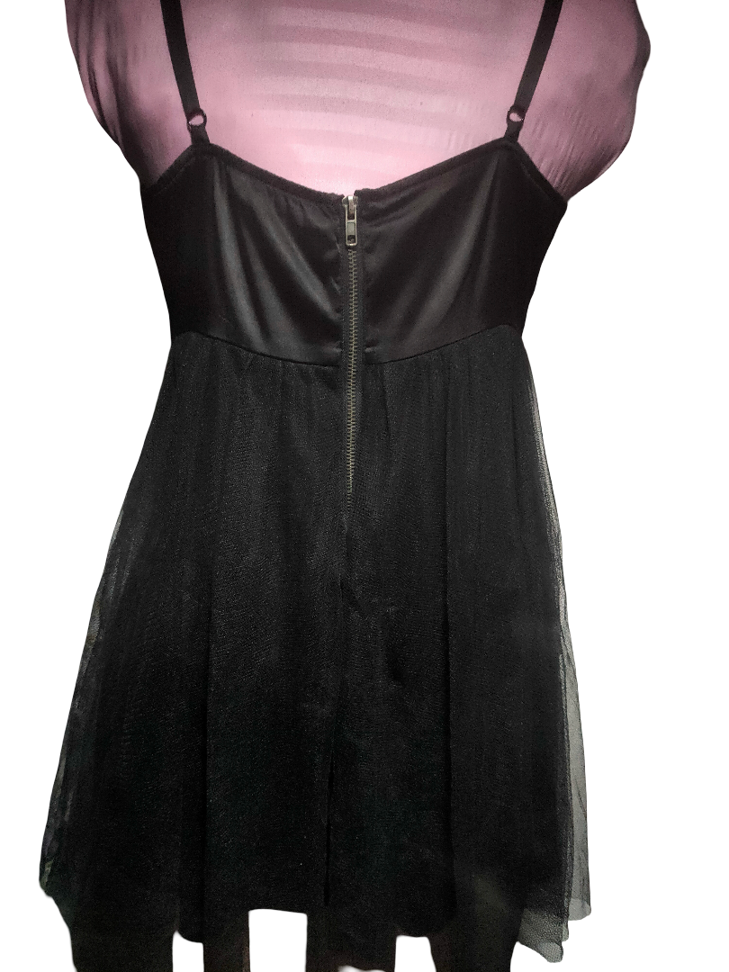 Hot Topic Crochet Black Dress